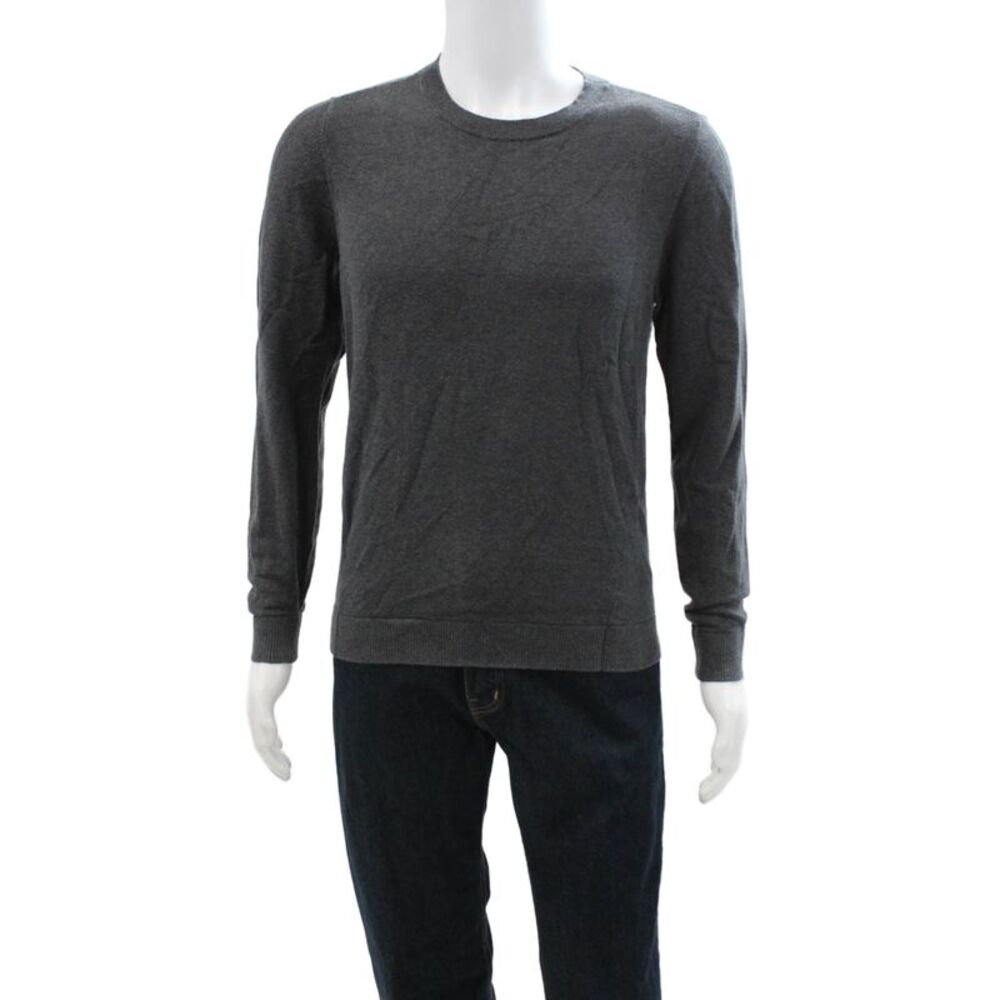 Aether Mens Pullover Sweater Dark Gray Crew Neck Long Sleeve Size M